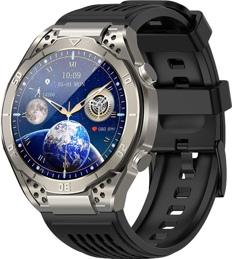 INF Smartwatch Argento: ECG, Chiamate Bluetooth e Musica al Polso