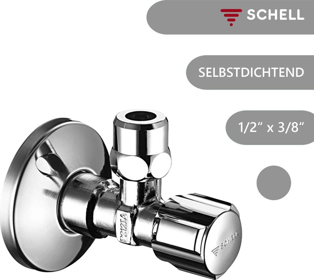 Schell Eckregulierventil COMFORT chrom, mit ASAG 1/2" x Produktbild 5