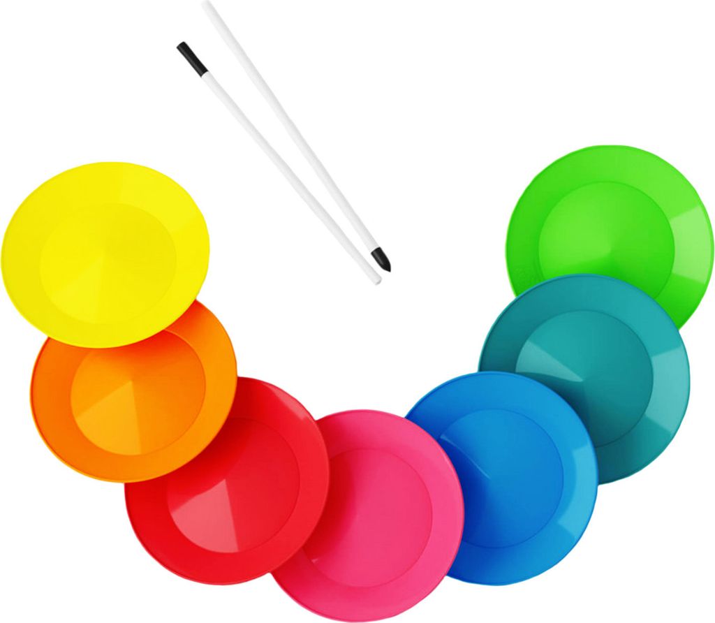Diabolo Freizeitsport Kit de jonglerie Pro Clear avec diabolo transparent (bleu), réactif aux UV