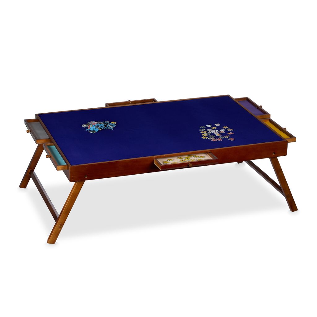 relaxdays Puzzletisch mit 6 Schubladen