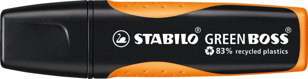 Umweltfreundlicher Textmarker - STABILO GREEN BOSS - Einzelstift - orange