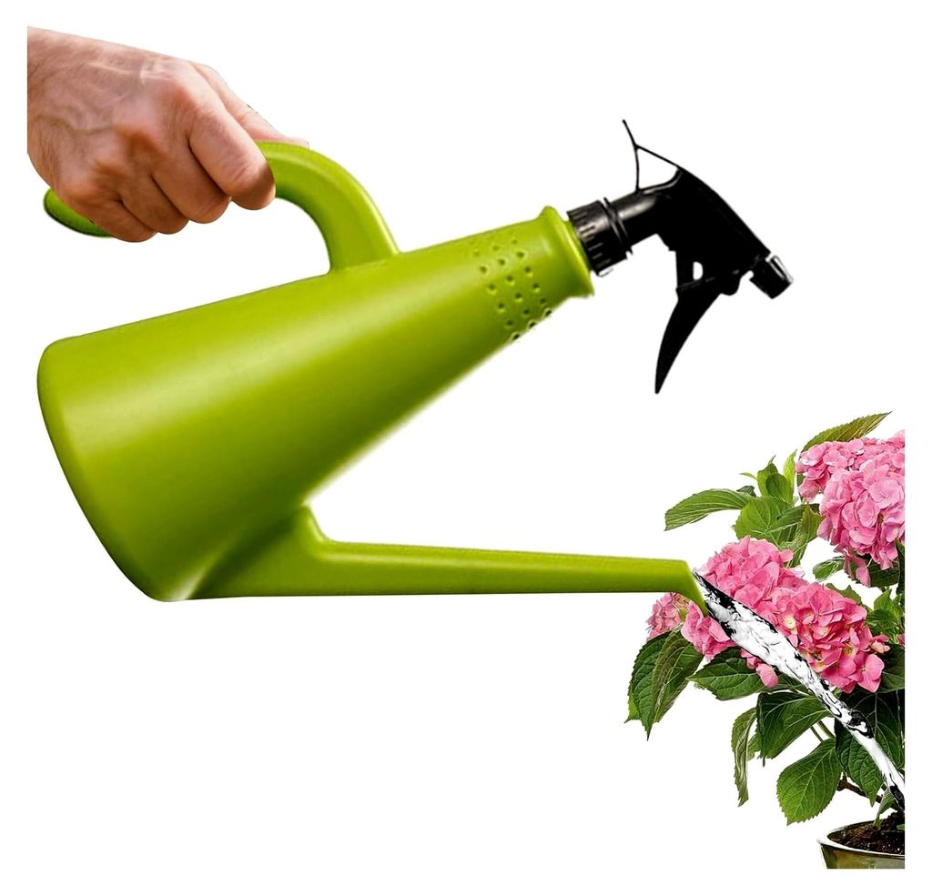 Bewässerungskanne für Pflanzen - Grüne Rosenbewässerung | Komplett mit Sprinklerrose geliefert | Tragbare Hand-Sprühflasche für doppelte Nutzung