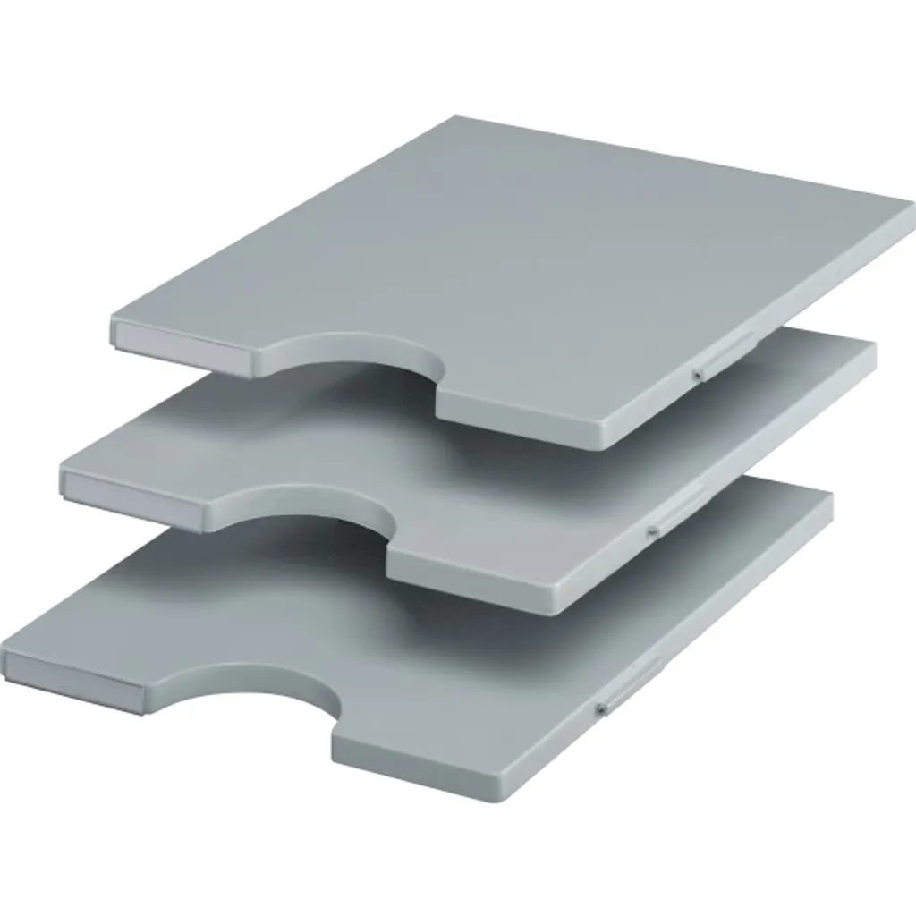 Rayons de Rangement Horizontaux Styro pour Tri de Documents Gris x3 - 2
