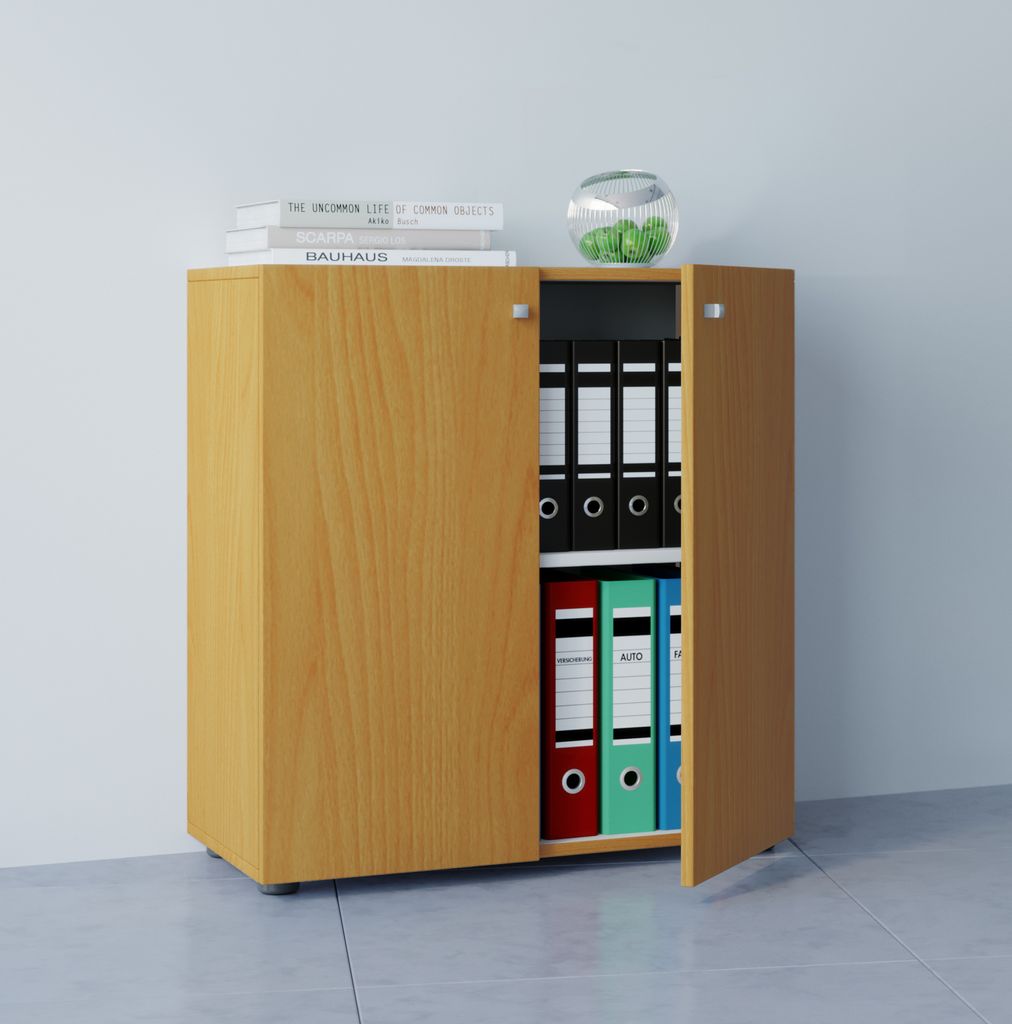 VCM Büroschrank mit 2 Fächern | moderner Aktenschrank mit Produktbild 