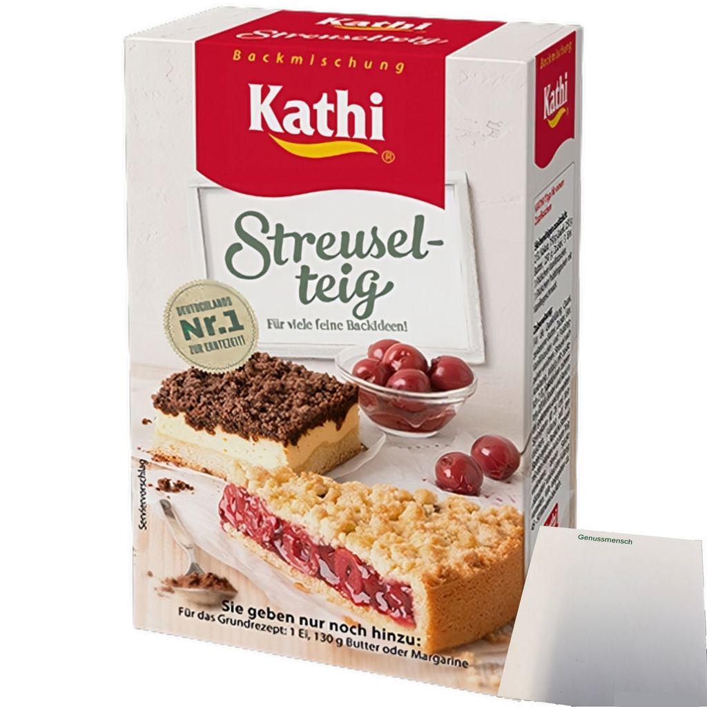 Kathi Backmischung für Streuselteig (420g Packung) + usy Block