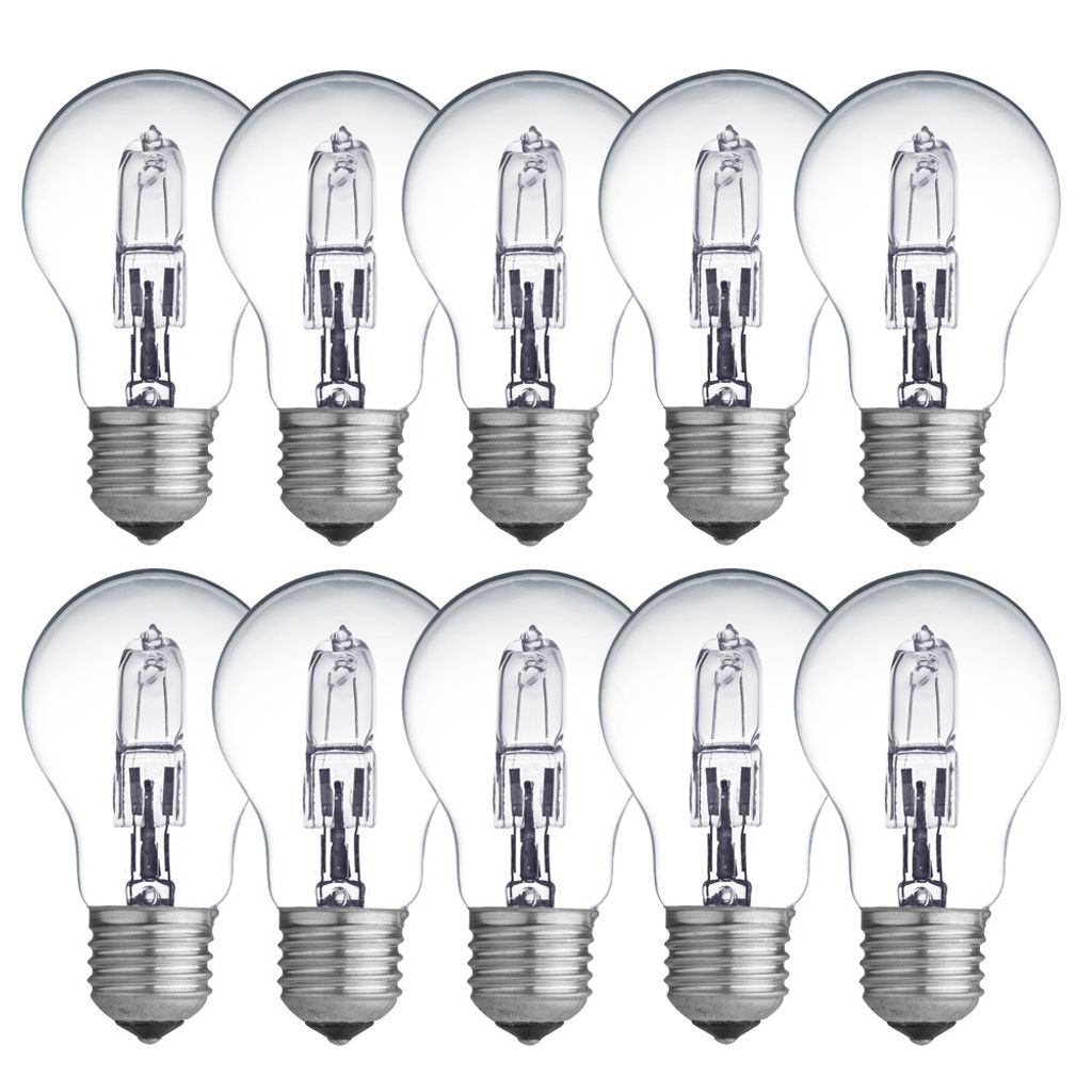 10 x Eco Halogen Glühbirne 42W = 60W / 55W E27 klar dimmbar Produktbild 