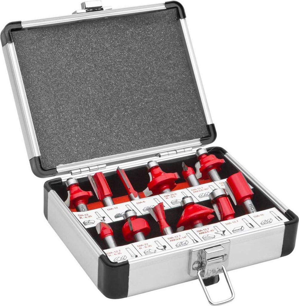 Holzmann OFS 12 Oberfräsersatz im Aluminiumkoffer 12 tlg. Produktbild 