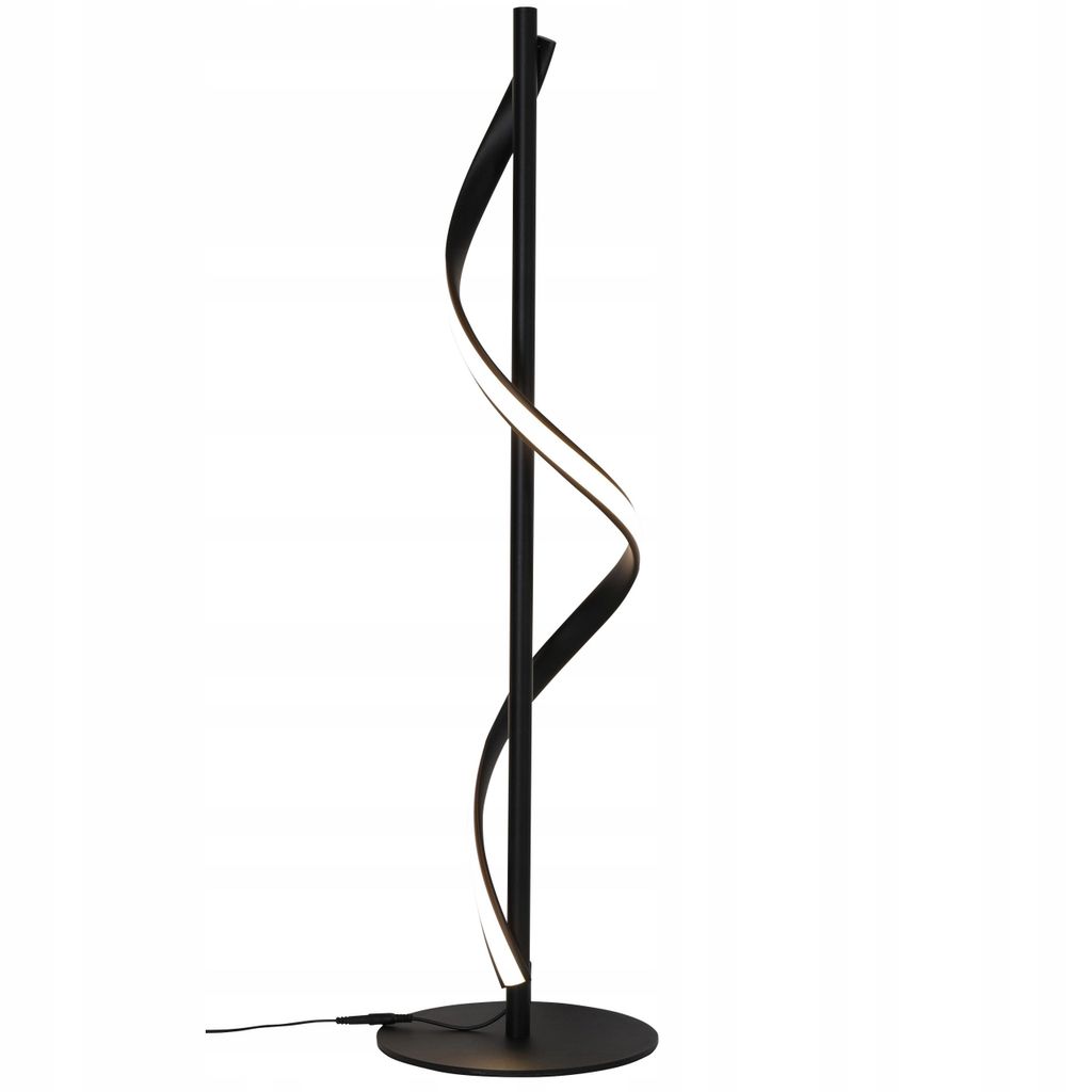 XUDO LED stojací lampa Spiral Design černá matná 90 cm 20 W Obrázek produktu 