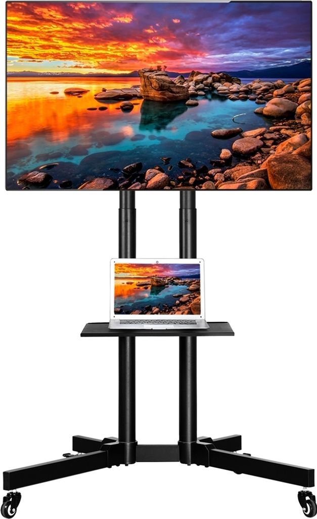 Yaheetech TV Ständer auf Rollen, höhenverstellbar, für Produktbild