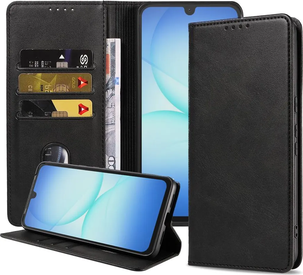Custodia a Libro Samsung Galaxy A17 Nera - Wallet Case Professionale