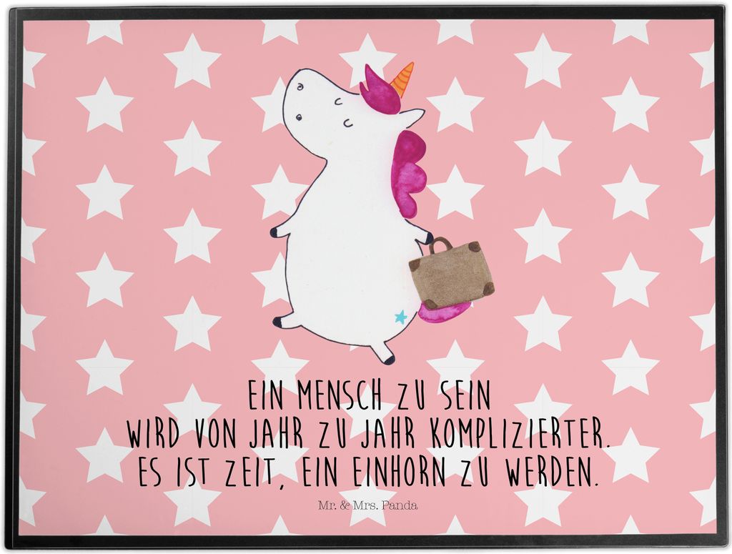 Mr. & Mrs. Panda Schreibunterlage Einhorn Koffer - Rot Produktbild 