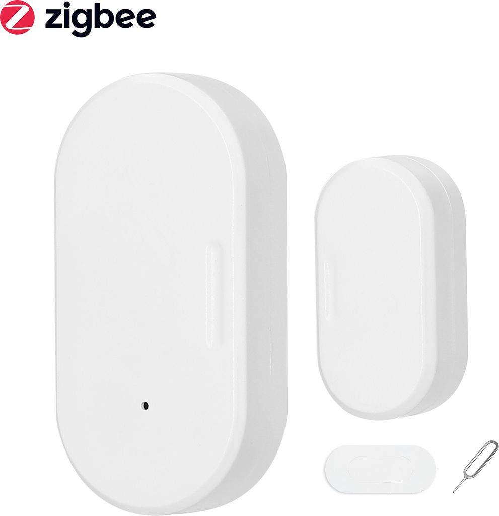 ZigBee-Tuer- und Fenstersensor, drahtlose Kontakte, Sensorunterstuetzung, Heimgeraete-Intelligenzverknuepfung, APP-Benachrichtigungen (offen/geschl...