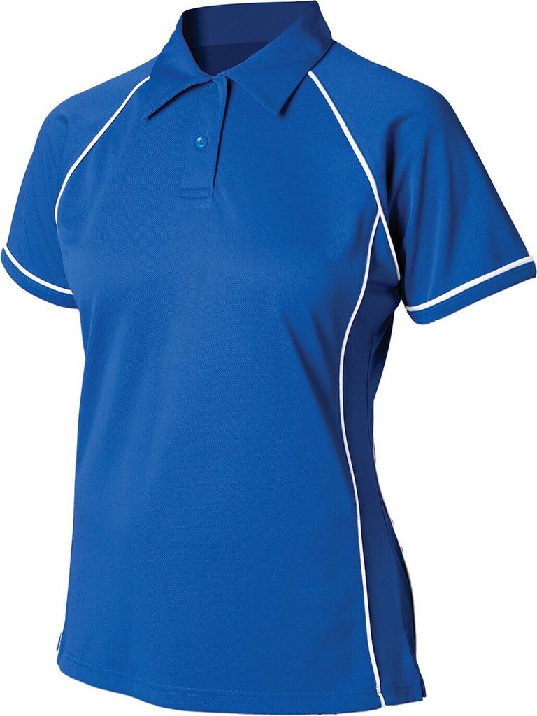 Finden & Hales - Poloshirt für Damen PC6200 (L) (Königsblau/Weiß)