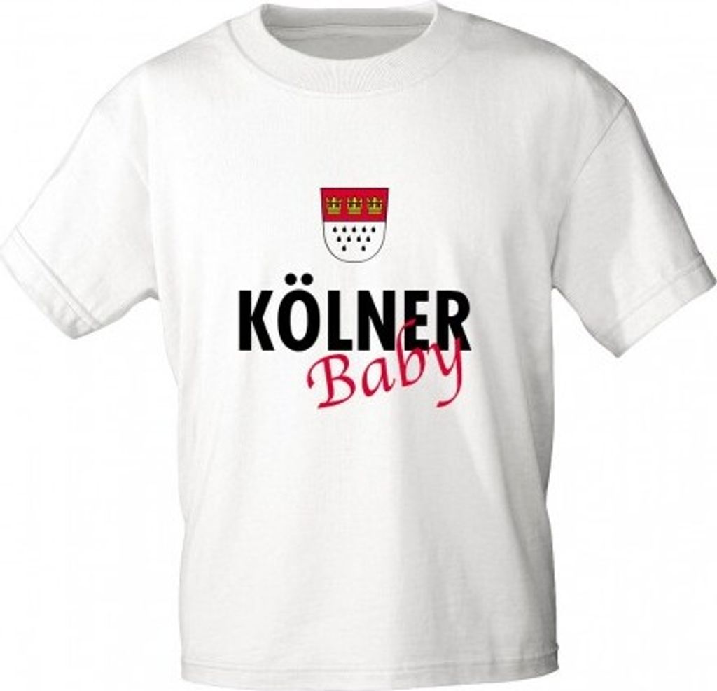 Kinder T-Shirt - Kölner Baby - 06938 - weiß - Gr. 86-164 Produktbild 