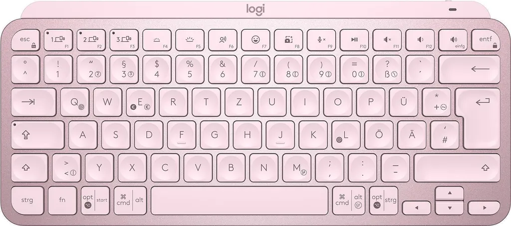 Logitech MX Keys Mini Clavier Sans Fil Lumineux Rose Bluetooth AZERTY