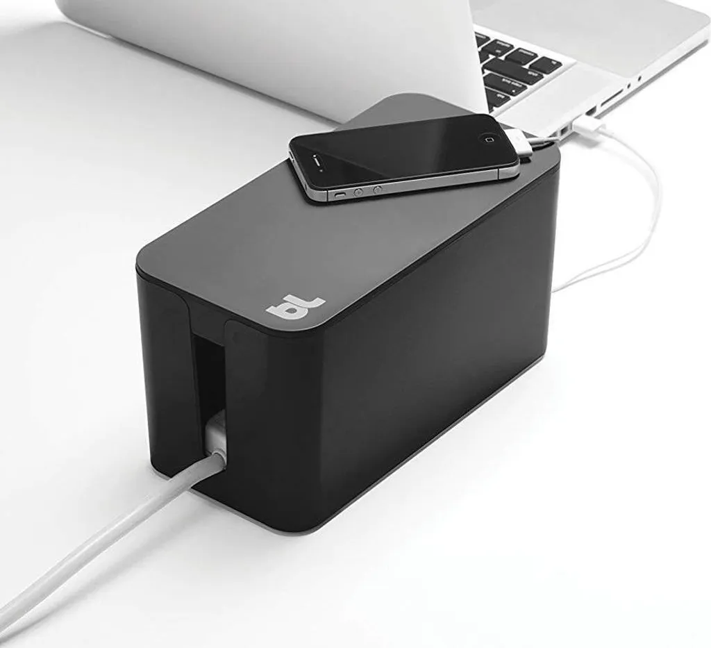 Cache-Câbles Design Bluelounge CableBox Mini Noir pour Multiprises - 9