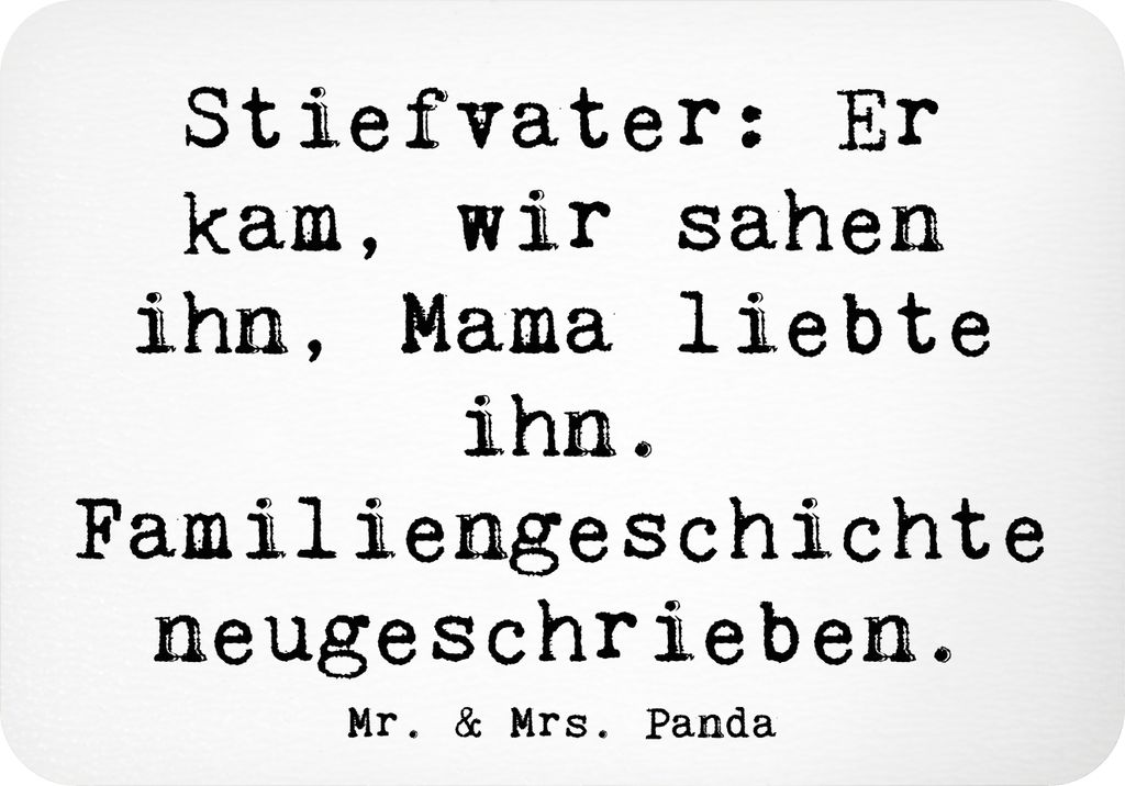 Mr. & Mrs. Panda magnet Spruch Stiefvater Liebe - Weiß - Geschenk, zettelhalter, designmagnet, Familie, Kühlschrankmagnet, haftmagnet, Freude, Fa...