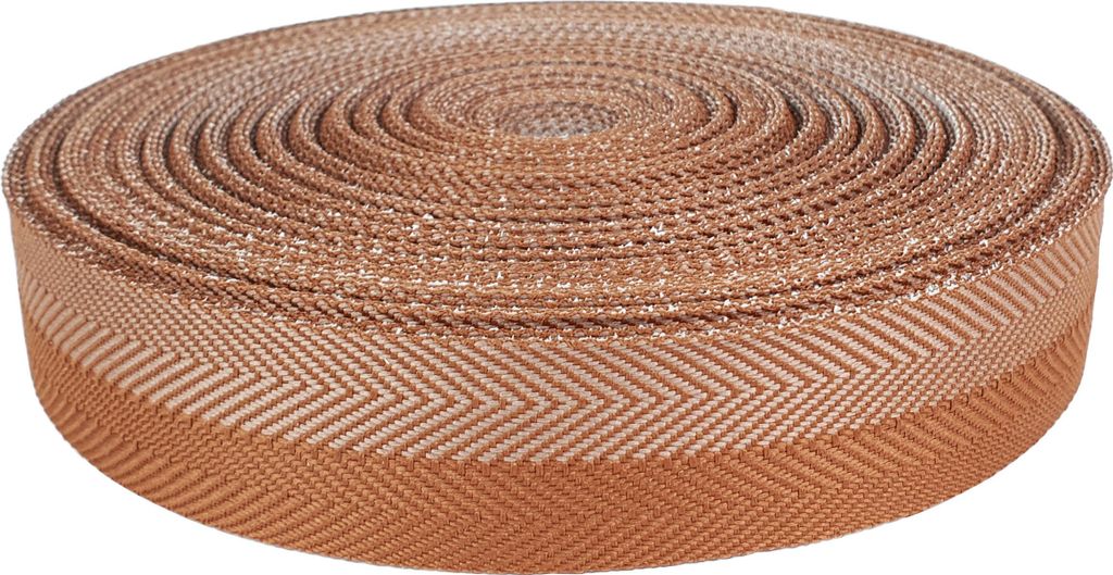 Teppicheinfassband 40mm Breite x Laufmeter -  Beige – Braun Produktbild 