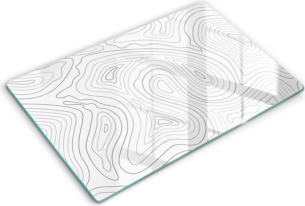 Glasschneideplatte - Herdabdeckplatte - 80x52 cm -Schneidebrett - Spritzschutz -Abstraktionsformen