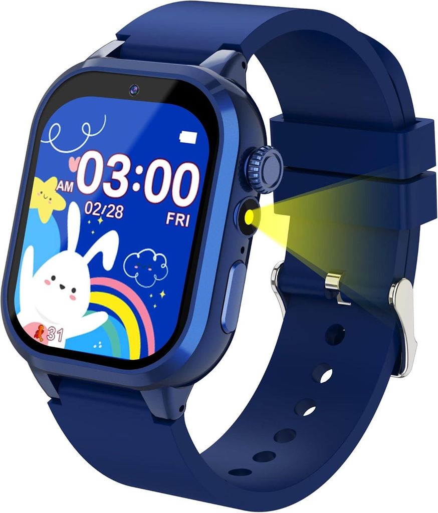 Kinder Smartwatch mit 32 Spielen, Kamera, Musik, Hörbüchern, Schrittzähler, Lernkarten & Sportmodi für Jungen und Mädchen 4–12 Jahre