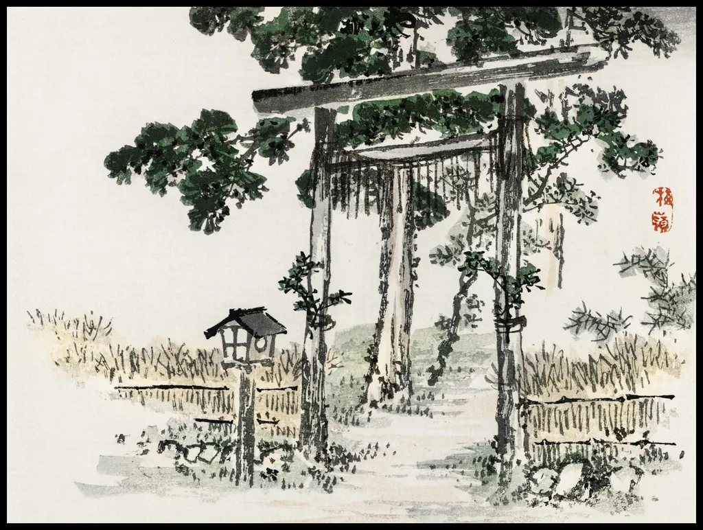 Poster Grande 100x75cm Shrine Gate Giappone | Arredo Salotto Vintage