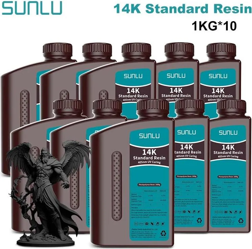 Résine d'impression 3D Noire 14K Haute Résolution pour Imprimante LCD - 2