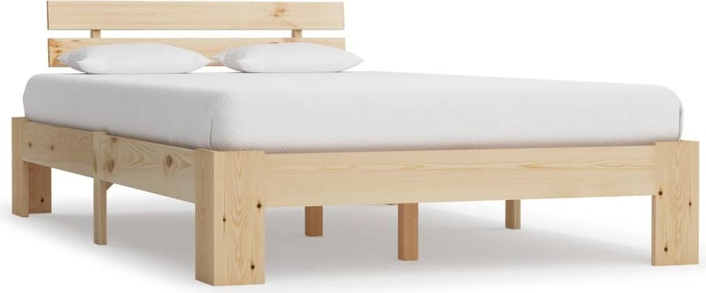 vidaXL Massivholzbett Kiefer 140x200 cm - Bettgestell - Bettgestelle - Bettrahmen - Bett