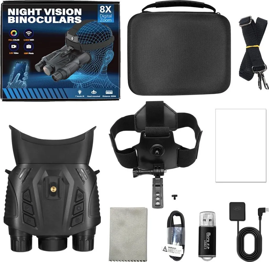 Jumelles Numériques Infrarouges 2.5K WiFi GPS pour Observation de Nuit - 4