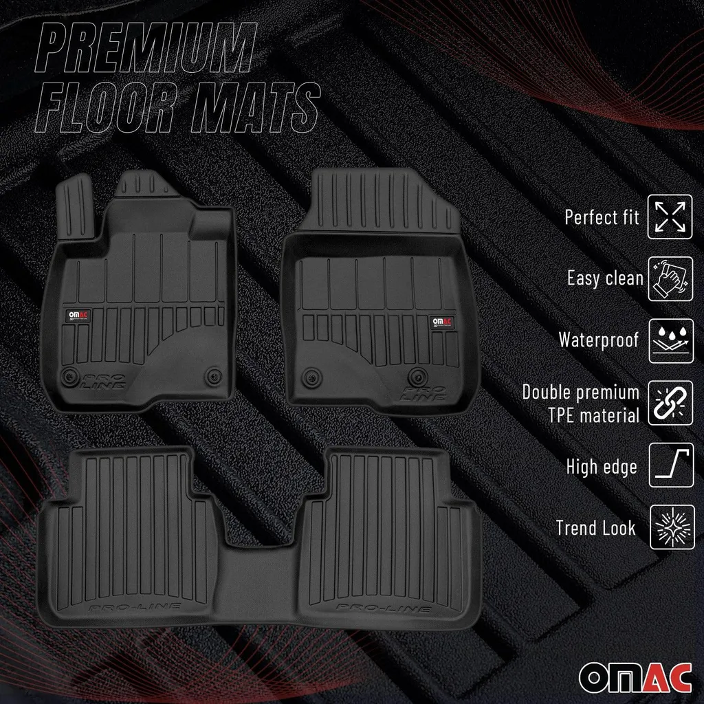 Tappetini Honda ZR-V 2023-2025 in TPE Nero 3 pz - Protezione 3D Su Misura - 2