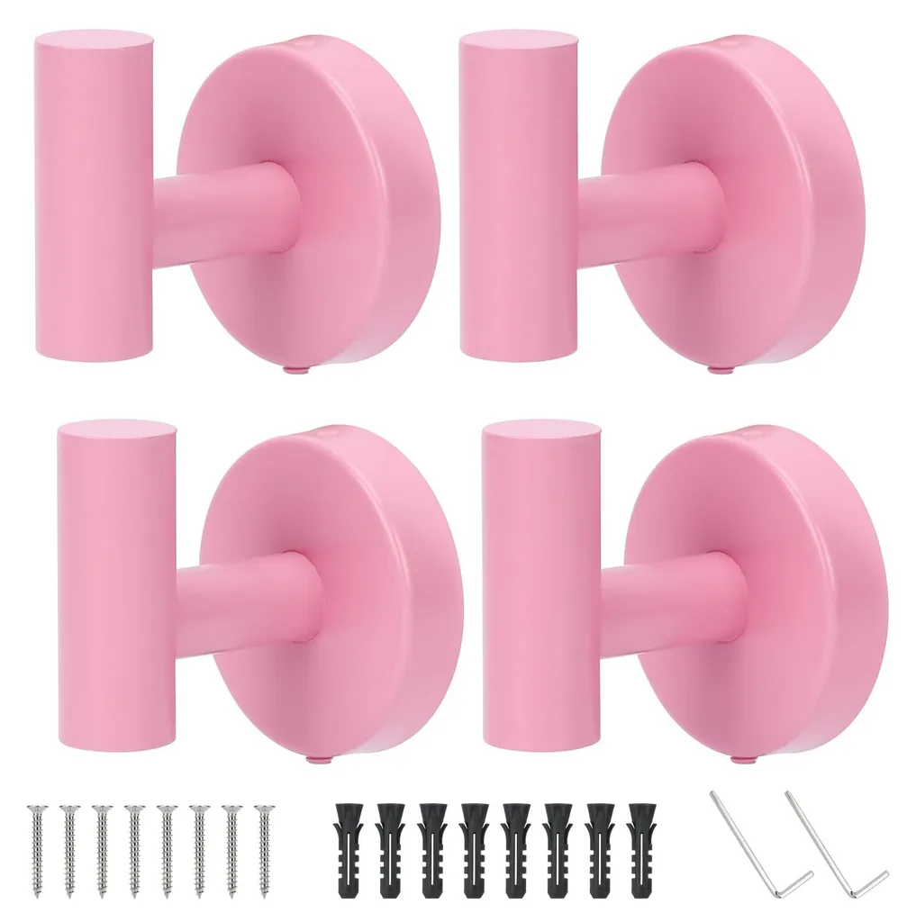 Crochet salle de bain rose lot de 4 porte-serviettes mural inox pour cuisine