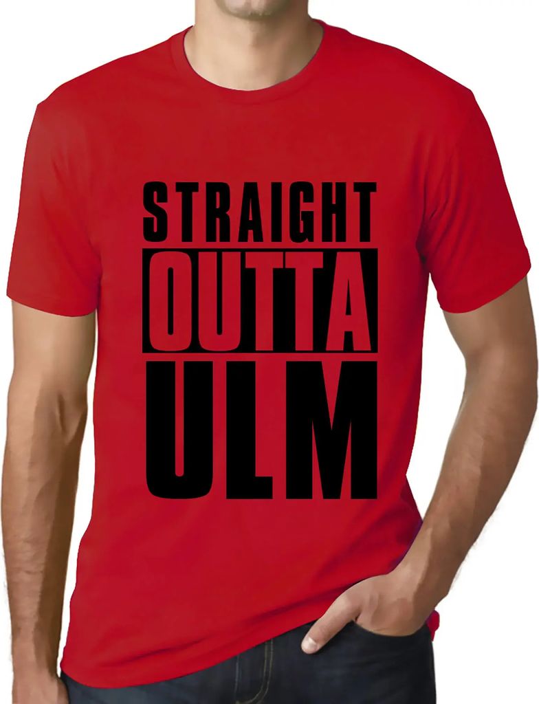 Herren Grafik T-Shirt Direkt aus der Ulme – Straight Outta Ulm – Öko-Verantwortlich Vintage Jahrgang Kurzarm Lustige Druck Geburtstag Geschenk...