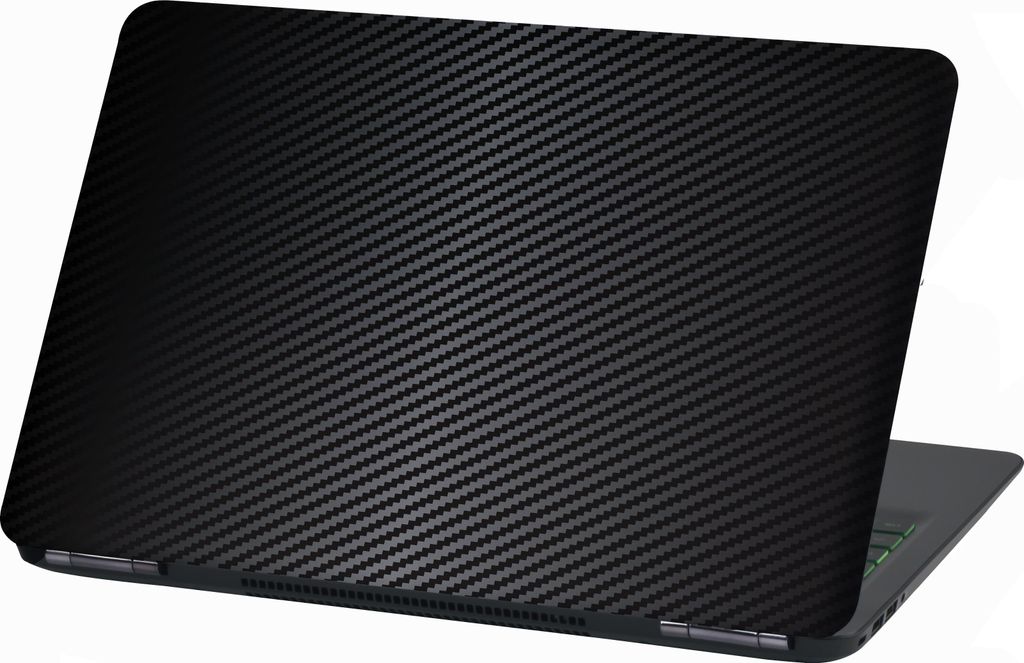 Premium Laptop Universal Folien Cover – Matt, Kratzfest & Rückstandslos entfernbar LP25 Carbon Schwarz 17 Zoll 28x43cm