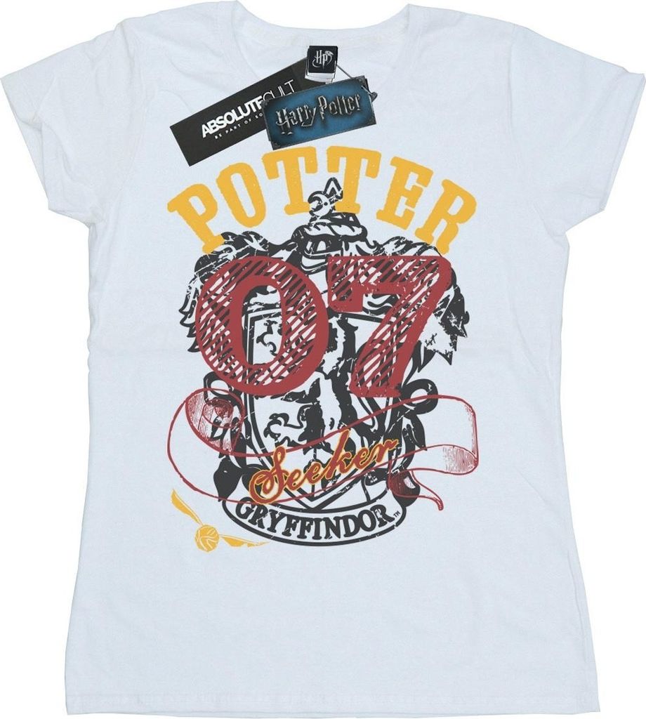 Harry Potter - "Gryffindor Seeker" T-Shirt für Damen BI23067 (L) (Weiß)