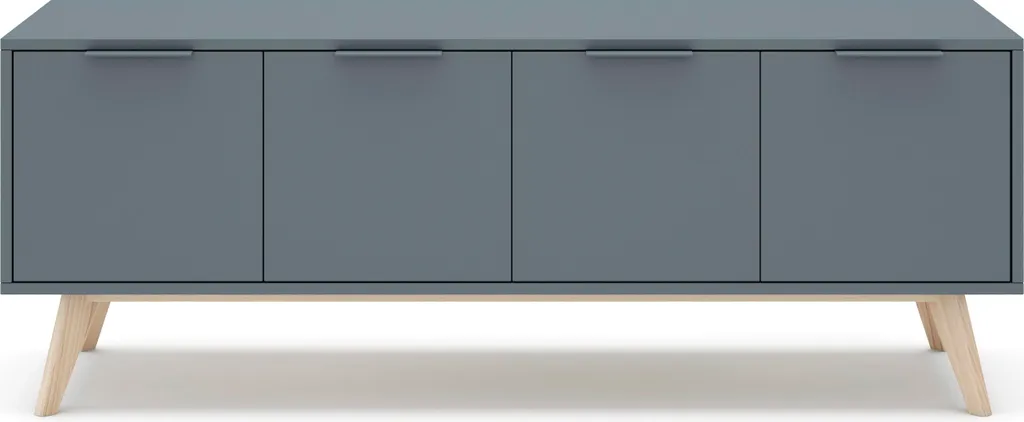 Banc TV 4 Portes 140 cm Pisco - Aménagez votre Coin Télévision Design