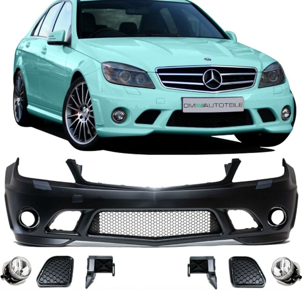 Mercedes W204 S204 Front Stoßstange vorne Kiemen ohne PDC +Zubehör für C63 AMG