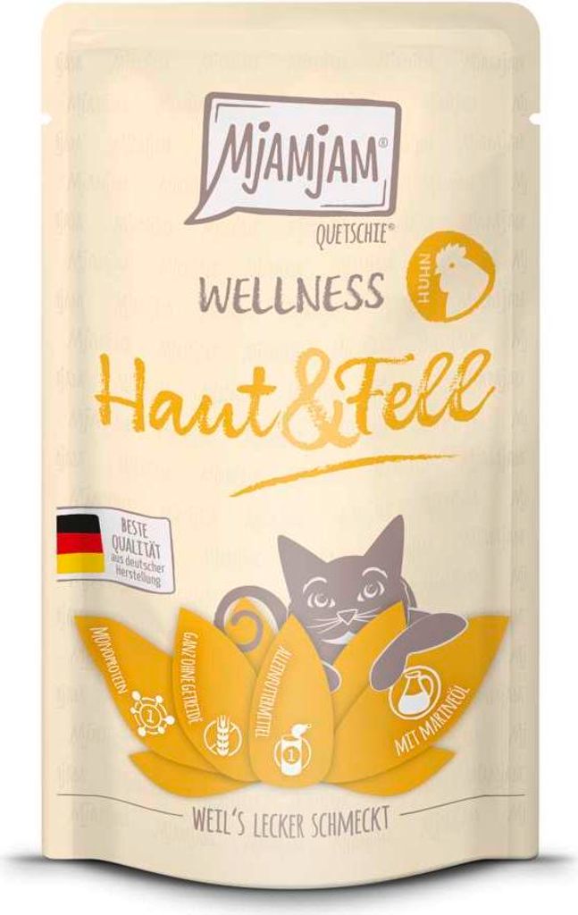 MjAMjAM Wellness Haut & Fell Huhn – Nassfutter für Katzen, Produktbild 