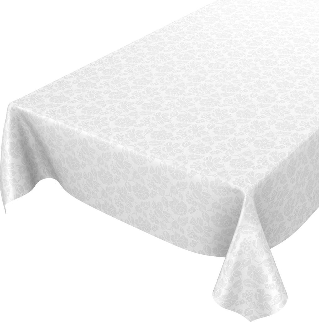 Waschtuch Tischdecke - Abwaschbare Tischdecke mit Blumen- und einfarbigem Design, 100 x 140 cm - Wasserdicht und pflegeleicht