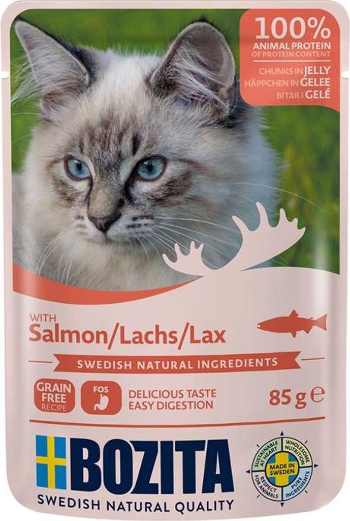 Bozita Pouch Häppchen in Gelee mit Lachs 85g