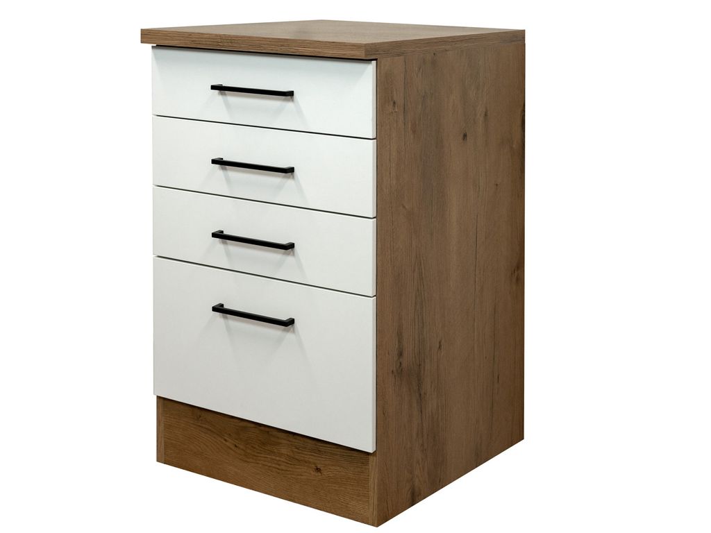 Schubkastenschrank - 50 cm breit - Magnolia Matt Lancelot Oak – Vintea