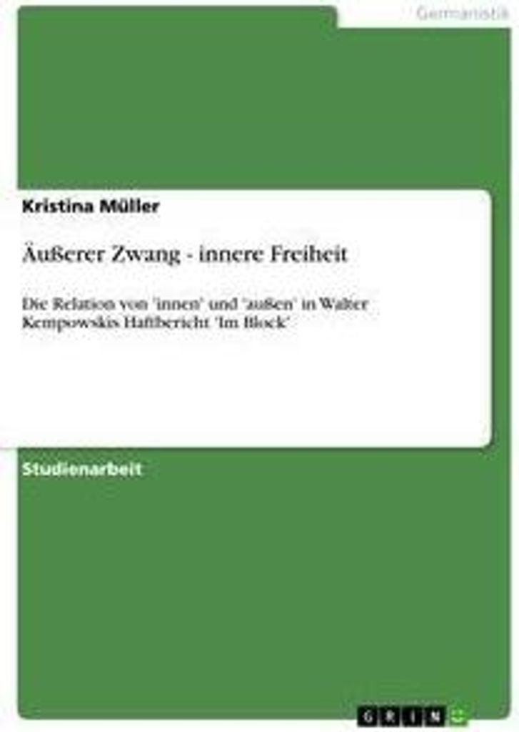 Äußerer Zwang - innere Freiheit
