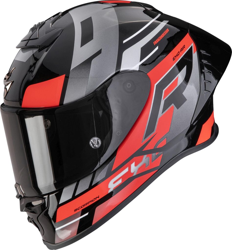Scorpion EXO-R1 Evo II Air Adrenaline Helm, schwarz/rot, S (55/56)