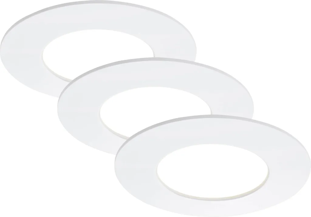 Set 3 Faretti LED Incasso Briloner 5W 400lm Bianco Ø 8,5cm Ultra-Slim