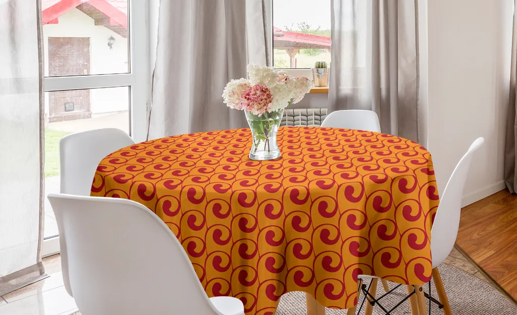 Tovaglia Antimacchia Rotonda 150cm ABAKUHAUS - Spirale Moderna