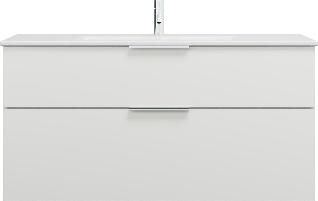 burgbad Eqio Slim Keramik-Waschtisch inklusive Waschtischunterschrank, 1220x490x620mm, SHBT122F2009C0001G0146