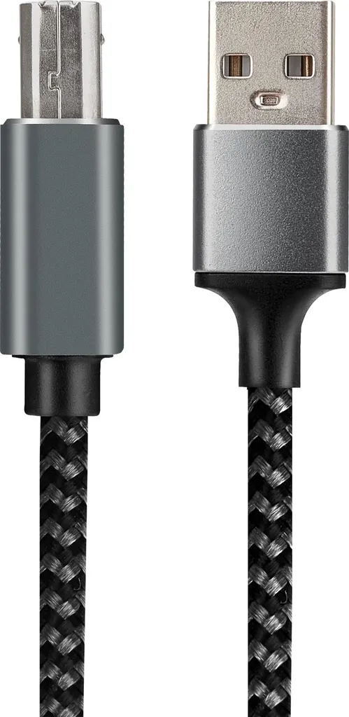 Cavo USB per Stampante 3m Nylon Grigio - Connessione Facile e Sicura