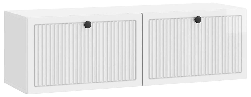 vidaXL Wandmontierter TV-Schrank Hochglanz Weiß 98 x 31 x 30 cm