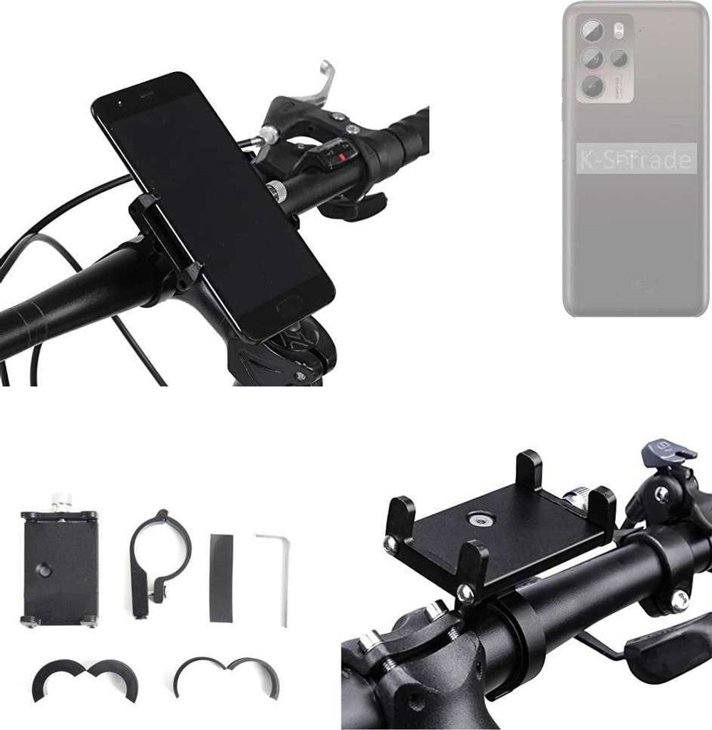 K-S-Trade Handyhalterung für das Fahrrad kompatibel mit HTC U23 Pro Halter Lenkstange Fahrradhalterung Motorrad Bike Mount Befestigung Smartphone