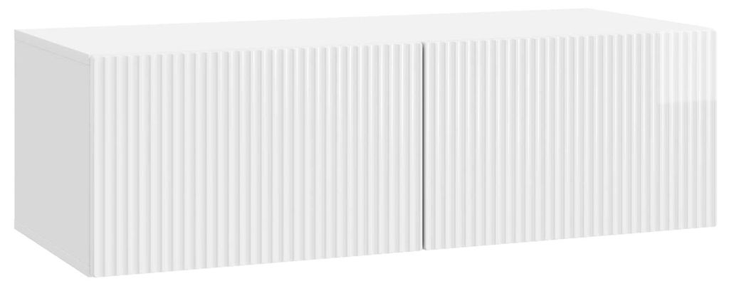 Wandmontierter TV-Schrank Hochglanz Weiß 98 x 41 x 30 cm