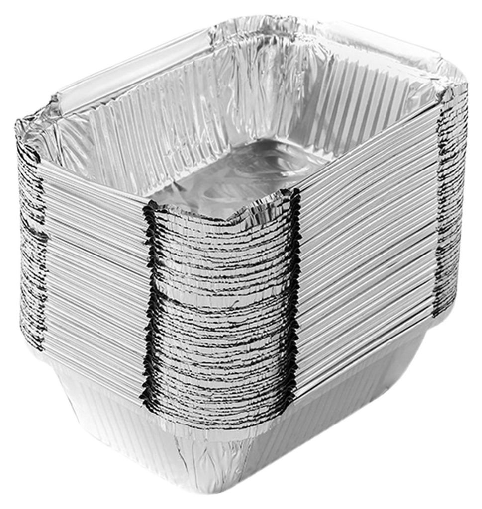 50 Stück Backfolienboxen, hitzebeständig, antihaftbeschichtet, leicht zu reinigen, wasserdicht, ölabweisend, mit Papierauskleidung, vielseitig v...