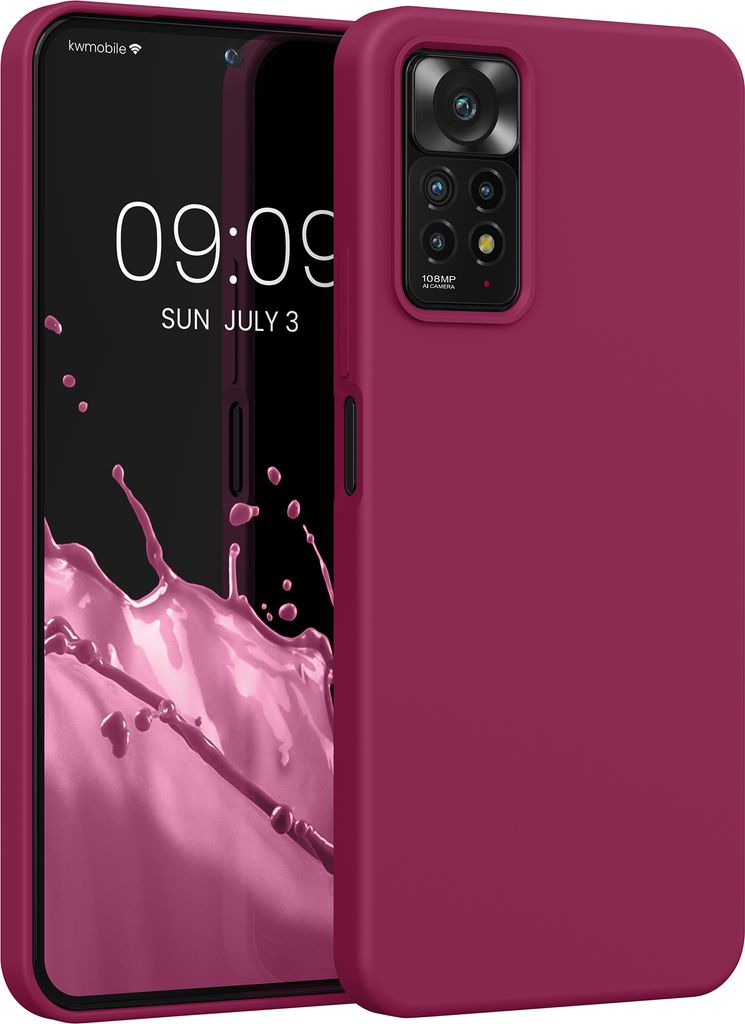 kwmobile Hülle kompatibel mit Xiaomi Redmi Note 11 Pro / Note 11 Pro (5G) / Note 12 Pro (4G) Hülle - Silikon Handy Case - Handyhülle weiche Ober...